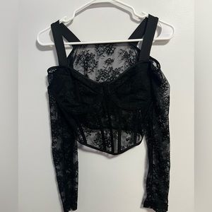 Black Lace Corset Top!